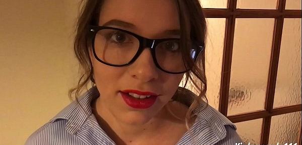  Geeky Employee 1 - Employee blackmailed into sucking dick - kinkycouple111